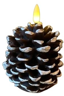 LED-Kerzenlicht für Tannenzapfen, Kerze ohne Flamme, für die Weihnachtsdekoration, Dekoration für Haus, Tisch (Margin-Trumpet ohne Fernbedienung)