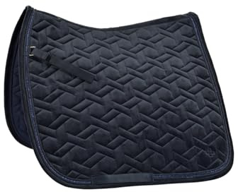 4Horses Schabracke Swansea, Elegante Sattelunterlage mit Coolmax-Futter, Schaumstoffpolsterung, Polyfill und sicherem Gurthalt