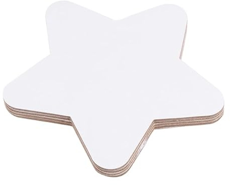 TOVINANNA Leinwand Sternform Gemälde Leinwandplatten 4er Set Gesso Grundiert Baumwolle Malkarton Für Öl Acrylfarben Kreatives Bemalen Kinder Schüler Hobbykünstler 15x15cm