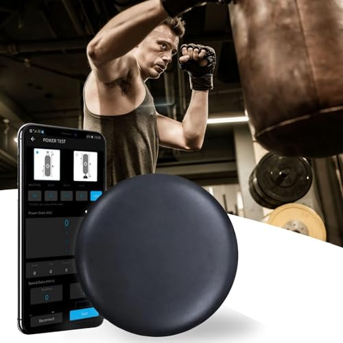 Capteur Intelligent De Coups De Poing Pour La Boxe Avec App, Mesureur De Puissance Pour Sac De Frappe, Moniteur De Force, De Vitesse Et De Retour Vocal En Temps Réel, Pour Les Boxeurs Black
