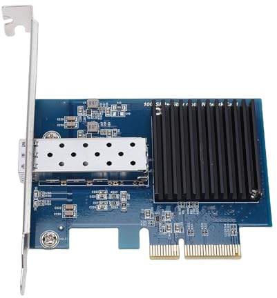Diyeeni 10-Gbit/s-PCIe-X4-NIC-Karte, Glasfaser-Netzwerkkarte mit Einzelnem SFP-Port für Wins Server und, Unterstützung für IEEE 802.3ae und Wake on LAN