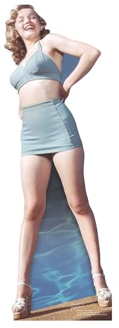 Star Cutouts SC244 Marilyn Monroe Blue Bikini Lifesize Cardboard Cutout – Iconic Hollywood Pin-Up Display, Retro Décor & Collector Gift