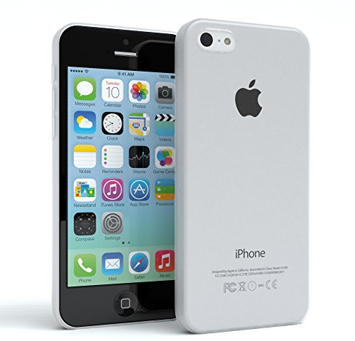 EAZY CASE Hülle kompatibel mit iPhone 5C Schutzhülle Silikon, matt & Ultra dünn Slimcover, Handyhülle, Hülle/Soft Case, Silikonhülle, Backcover, Transparent