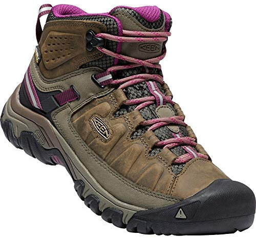 KEEN Femme Targhee 3 Mid Waterproof Chaussure de randonnée, Weiss/Boysenberry, 36 EU
