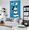 Komar Disney VD-053 Papier peint photo en polaire pour chambre d'enfant Motif Mickey 90 Bleu/noir/blanc 120 x 200 cm