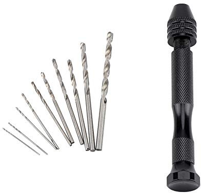 Punta Rotante a Mano, Mini tornito, con Punte Strumento di Foratura in plastica per Legno, Girevole, Manuale per bricolage Artigianale (# 1)