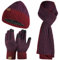 Tofern Mütze, Schal & Handschuh-Sets für Damen Herren,Winter 3 In 1 Mütze Schal Handschuh Beanie Strickmütze Langer Schal Verdickte Und Weiche Wolle