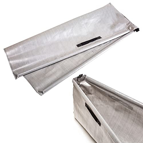 UPP Multifunktions Gartenplane I Allzweckhelfer inkl. Tragegriffe & Klettverschluss für Laub, Gartenabfälle, Holzschnitt I Mehrzweckplane - Schutz vor Schmutz und Feuchtigkeit I L:100xB:80 cm I grau