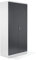Schrank & Stuhl Aktenschrank Büroschrank Stahlschrank Flügeltürschrank mit 4 höhenverstellbaren Fachböden, 195x92x42 cm, Weiß/Anthrazit