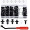 HongBoom Car Body Trim Clips,100 Pcs Car Retainer Clips Universal Auto Clips Plastic Nylon Rivet Trim Clamp Car Door Bumper Fender Retainer Clips Liner Sealing Strip Fixed Clips Fasteners Tools