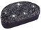 Blueshyhall Sonnenbrillen Etui Hardcase Glizter, Bling Brillenetui mit Diamant Strass, Sunglasses Case Organizer Box, Sonnenbrillen Etui Hartschale Faltbar für Frauen Herren Kinder Auto (Schwarz)