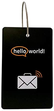 hello tag (3 Stück) Smarter Kofferanhänger, digitaler Gepäck Anhänger mit einzigartigem QR-Code und NFC, verbindet Finder und Besitzer bei Verlust oder Diebstahl, digitales Adressschild
