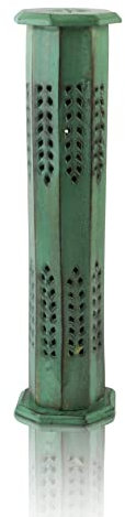 Hölzerne Räucherstäbchen & Kegelbrenner Halter Turm Große Bio Eco Friendly Ash Catcher Agarbatti Halter Rustikale Art Hand Geschnitzt für Meditation Yoga Aromatherapie Home Duft Produkte