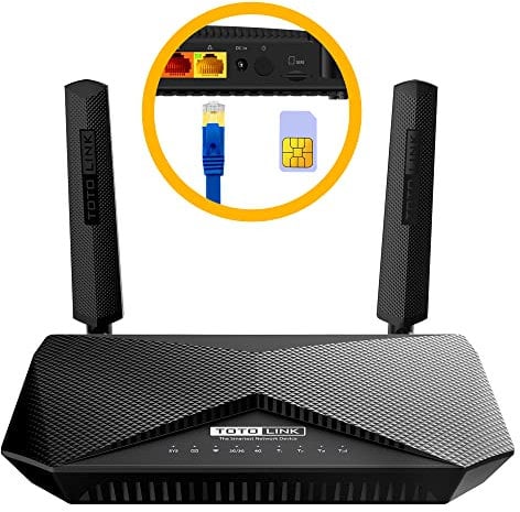 Totolink LR1200 Mobiler WLAN Router 4G/LTE bis zu 867Mbit/s Download 5 GHz, Plug & Play, kompatibel mit Allen SIM Karten