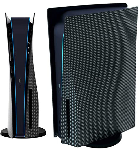 Q-View Façade pour PS5 Hydro avec Design Personnalisé - Plaques de Protection et Accessoires de Qualité Supérieure (Carbone)