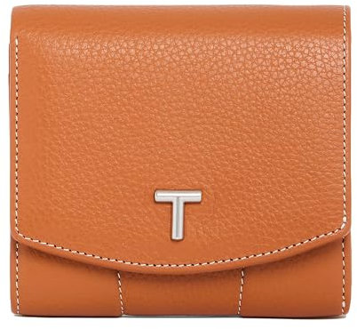 Le Tanneur, Porte-Monnaie à Rabat, en Cuir grainé, Romy, Femme, Poche Plate, Poche zippée Monnaie, 2 Soufflets, 3 Compartiments Cartes, Poche Billets, sécurité RFID