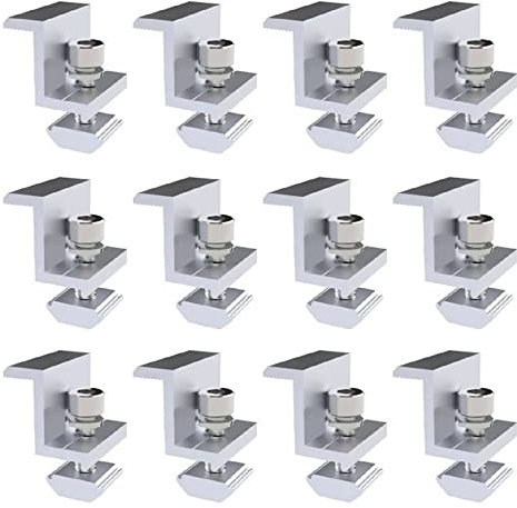 Solarmodul Halterung Endklemme, Solar Panel Endklemme Halterungen, Endklemme Für Befestigung Solarmodul, für Modulhöhe 30mm, Solarpanels Klemme zur Montage von PV Solarmodul Halterung,für Dächer Wände