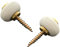 Civic industrie 99102664 Lot de 2 butoirs couleur laiton avec vis. Corps en zamak et bague amortisseur en élastomère. Diamètre 30mm, hauteur 22mm., Or