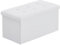 LEADZM Sitzbank mit Stauraum, Sitztruhe, Polsterbank Sitzhocker, Aufbewahrungsbox, Fußablage, Sitzbank faltbar, 76 x 38 x 38 cm, für Schlafzimmer, Wohnzimmer, Büro, etc. (PVC Leder, Weiß)