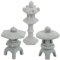 Healifty 3Stück Japanische Steinlaterne Mini Pagode Statue Asiatische Deko Garten Skulptur Bonsai Pavillion Miniatur Dekoration Aquarium Ornament Feengarten Micro Landschaft Zubehör