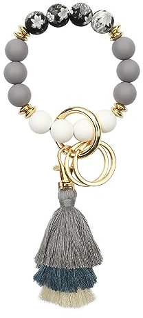 CHUQING Schlüsselanhänger Armband Elegant Keychain Bracelet frau Perlen Schlüsselbund Schlüsselkette Damen