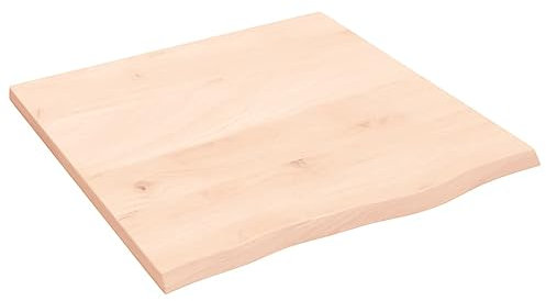 vidaXL Tischplatte, Schreibtischplatte mit Naturkante, Holztischplatte für Esstische Couchtische, Esstischplatte Couchtischplatte DIY Platte, Massivholz Eiche Unbehandelt