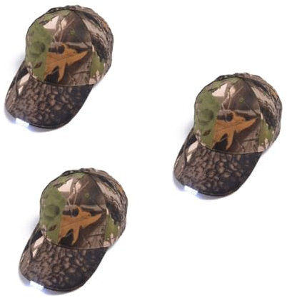 Hemobllo 3stücke Baseball Cap Mit Integriertem Licht Für Camping Jogging Und Outdoor-aktivitäten Atmungsaktive Zufälliger Farbgestaltung Leuchtende LEDs Für Freihändiges Arbeiten