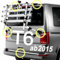 JAWERK Schutzfolie für Fahrradträger VW T6 Transporter (ab 2015) - 5 TLG. - TRANSPARENT Klar Heckträger, Lackschutz, Kratzschutz, Selbstklebend, Autofolie