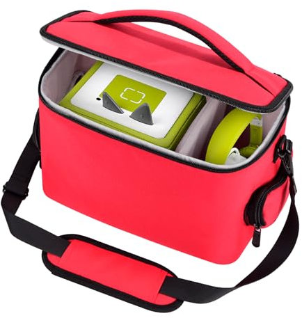 Bevegekos Carrying Case Bag for Toniebox Starter Set, Tonies Figures, Charging Station & Headphones (Red, Medium), YXB010