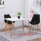 FURNITABLE Esszimmergruppe Esstisch mit 2 Stühlen Essgruppen, Rechteckig 110cm Küchentisch-Set und 2er Set Esszimmerstühle für Wohnzimmer Küche Büro (Weiß Tisch+2 Schwarz Stühle)