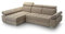 FurniShop24 Ecksofa mit Schlaffunktion und Bettkasten - Eckcouch L-Form mit Bewegliche Kopfstützen, Klappsofa - Schlafcouch zum Wohnzimmer, Modern Design Schlafsofa Bianco: Cappuccino, Ecksofa Links