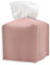 Kosmetiktücherbox, Taschentuchbox, Taschentuchspender, Tissue Box für Esszimmer Badezimmer Schlafzimmer Auto Büro, Verdicktes Ledermaterial, Quadratisch, Nachfüllbar 13 x 13 x 13 cm - Rosa