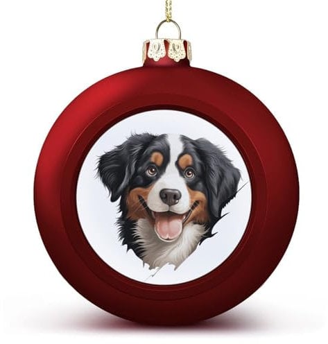 Weihnachtskugel für Haustiere, Berner Sennenhund, dekorativ für Weihnachtsbäume, Feiertagsparty, Neujahrsgeschenk