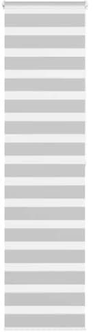 vidaXL Zebrarollo Hellgrau 60x200 cm Stoffbreite 55,9 cm Polyester, Zebra-Rollo, Doppelrollo, Zebra-Jalousie für Fenster, Doppelrollo, Zebra-Rollo