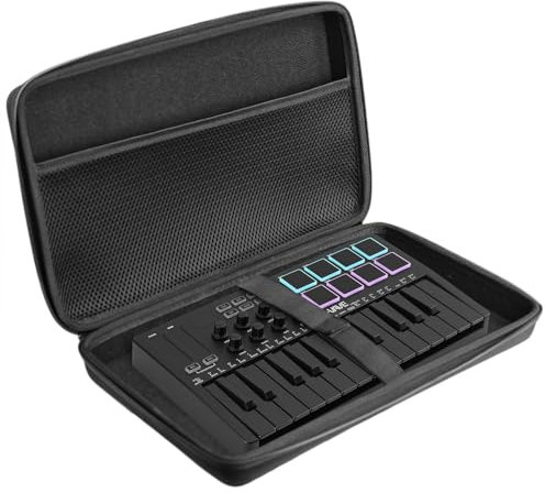 Maoershan Travel Carrying Case Compatible With M-WAVE 25 Key USB MIDI Keyboard Controller Professional dynamic keybed(Case Only)