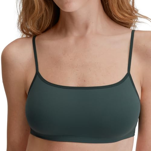 CALIDA Sleek Skin Bustier Damen, atmungsaktiv, hautfreundlich, Leichter Halt, verstellbare Träger deep Emerald Green 44-46