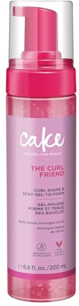 Cake Beauty Gel-to-Foam Curl Styler, The Curl Friend – High Hold & Definition - Frizz Protection- Infused with Coconut Oil & Shea Butter - For Curly Hair- 6.8 fl oz./ 200 mL