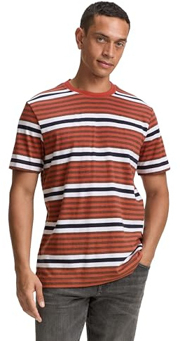Tom Tailor Herren 1047777 T-Shirt mit Streifenmuster