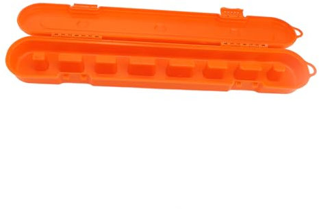 Luocute Kettensägenkettenorganisator, Plastikkasten mit Großer Kapazität für Ketten Bis zu 20 Zoll, 8 Kettenhalte, Tragbarer Sägen -Aufbewahrungskoffer, für den Einfachen Transport und