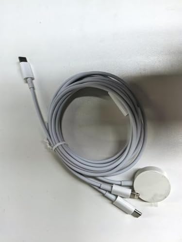 3 en 2 Cargador para Apple Watch, 2M Cargador iwatch Apple Watch Charger Magnética cargador reloj con Lightning/USB C Cable para iWatch Serie 9/8/7/6/5/4/3/2/SE/Ultra, iPhone 16/15/14/13/12/11 Pro Max