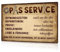 Putuo Decor Blechschild Opas Service – Vintage Werkstatt Deko Metall Schild, Geschenk für Opa, Männerhöhle, Garage, Reparatur Humor