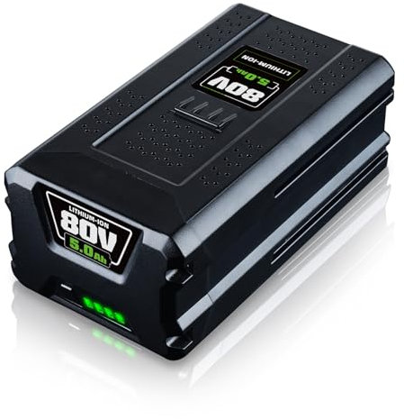 DASNITE 5,0Ah GBA80200 Li-ion Ersatzakku für Greenworks Akku 80V Lithium GBA80200 GBA80250 GBA80400 GBA80500 Kompatibel mit Greenworks 80Volt Akku-Werkzeuge GCH8040 GST80320 ED80L00 BL80L00
