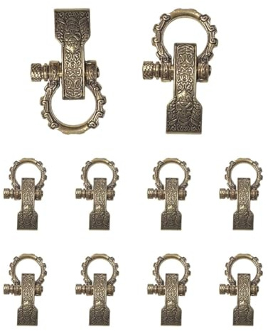 Sirxlevcy Paracord-Schnallen, Bogenverschlüsse, Schraubstift, Ankerschäkel, Verstellbare Schäkel, Schnallen für Paracord-Armband, Gürtel, Gold, 10 Stück