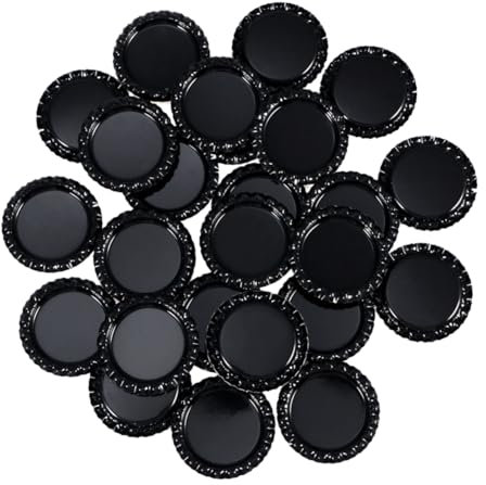 DIYEAH 100pièces Lot De Bouchons Couronne Noirs Pour Bouteilles De Bière Décoratifs Et Faciles à Retirer Intermédiaire Pour Fêtes Et Usage Domestique