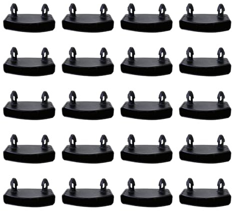 Wvxilyr 20 Stück 53mm Schwarz Lattenrost Bettlattenhalter Sets,Seitenhalterungen Bettlattenhalter Sets, Lattenrost-Halterungen für Einzel und Doppelbetten, Langlebige und Praktische
