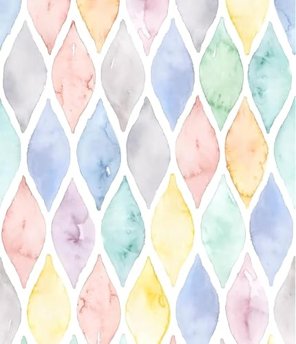 Yumeihoe Geometric Peel and Stick Wallpaper Colorful Arc Contact Paper