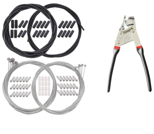 Honseadek Schaltzug-Set, Kabelzange plus Mountain-Abzieher, Handwerkzeug Plus für Fahrradbremse, für Kabel Plus für 6 Stück, für Fahrradgetriebe, Bremskabelspanner (1 x Schraubenschlüssel)
