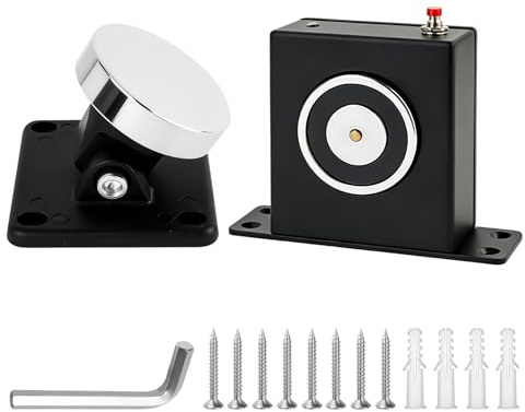 Fermaporta elettromagnetico DC12V, in acciaio inossidabile, per montaggio a terra, forza di tenuta 60 kg serratura elettromagnetica per porte tagliafuoco in legno, sistema di controllo accessi.