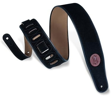 Levy's Leathers Signature Suede Series Gitarrengurt aus Wildleder | Breite 6,3 cm | Schwarz | (MSS3-BLK)