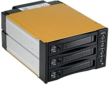 FANTEC SNT-BA2131-1 Backplane/Aluminium Gehäuse für 3x 8,9 cm (3,5) Festplatten, 2x 13,34cm (5,25) Einschub, 1x 80mm Lüfter, schwarz